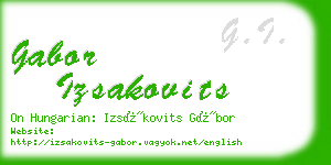 gabor izsakovits business card